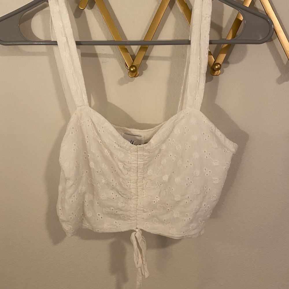 Princess Polly Cropped Top White